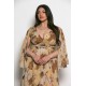 Plus Size Φόρεμα Amaretto Κίτρινο Καφέ