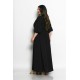 Plus Size Φόρεμα Με Δαντέλα Μαύρο