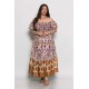 Plus Size Φόρεμα Salt n Sun Εκάι Μωβ