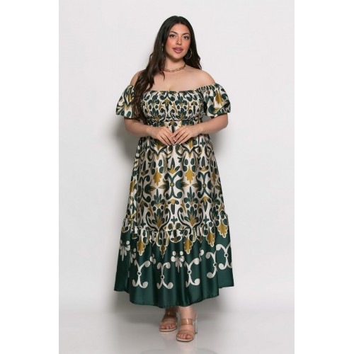 Plus Size Φόρεμα Salt n Sun Olive Κίτρινο