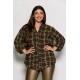 Plus Size Μπλούζα Satin Olive Καφέ