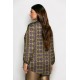 Plus Size Μπλούζα Satin Olive Καφέ