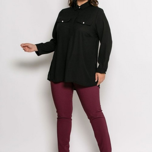 Plus Size Μπλούζα Margaret Μαύρο