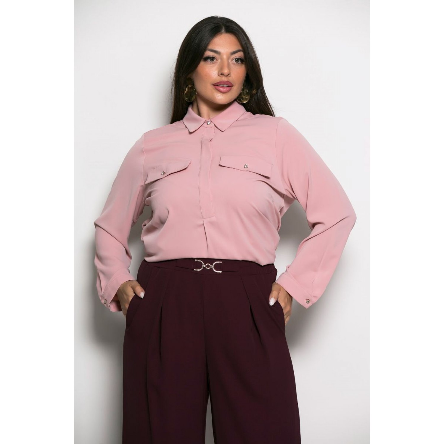Plus Size Μπλούζα Margaret Ροζ