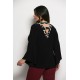 Plus Size Μπλούζα Jersey Μαύρο