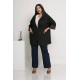Plus Size Ζακέτα Πλεκτή Μαύρο