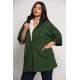 Plus Size Ζακέτα Πλεκτή Πράσινο