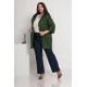 Plus Size Ζακέτα Πλεκτή Πράσινο