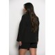 Plus Size Σακάκι Ανορθωτικό Casual Μαύρο