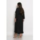 Plus Size Φόρεμα Με Βολάν Μαύρο