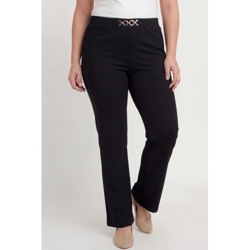 Plus Size Παντελόνι Jersey Μαύρο