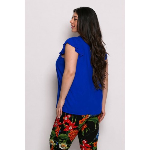 Plus Size Μπλούζα Minimal Detail Ρουά