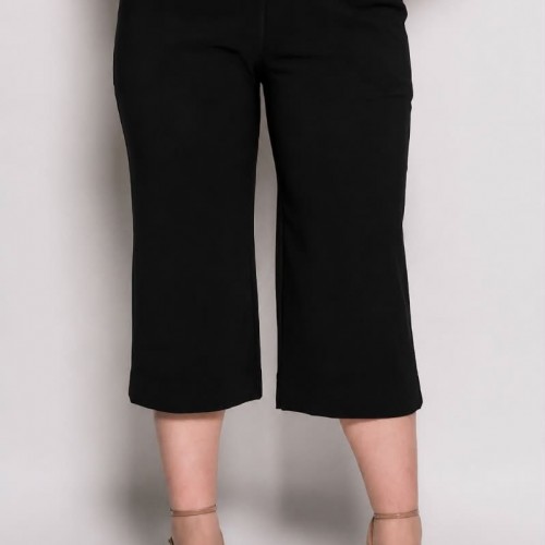 Plus Size Παντελόνι Βερμούδα Μαύρο