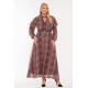 Plus Size Φόρεμα Μουσελίνα Animal Print