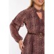 Plus Size Φόρεμα Μουσελίνα Animal Print