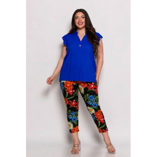 Plus Size Μπλούζα Minimal Detail Ρουά