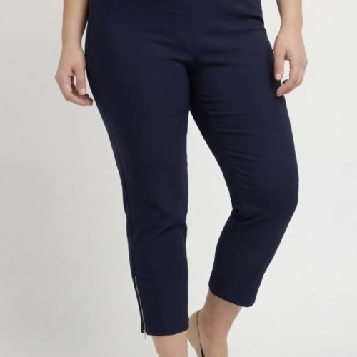 Plus Size Παντελόνι Κάπρι Μπλε