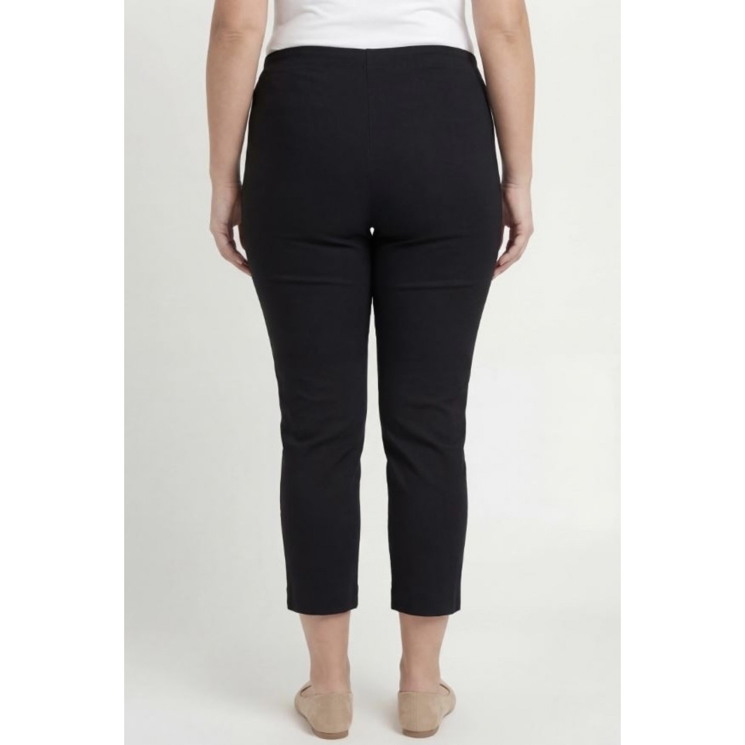 Plus Size Παντελόνι Κάπρι Μαύρο