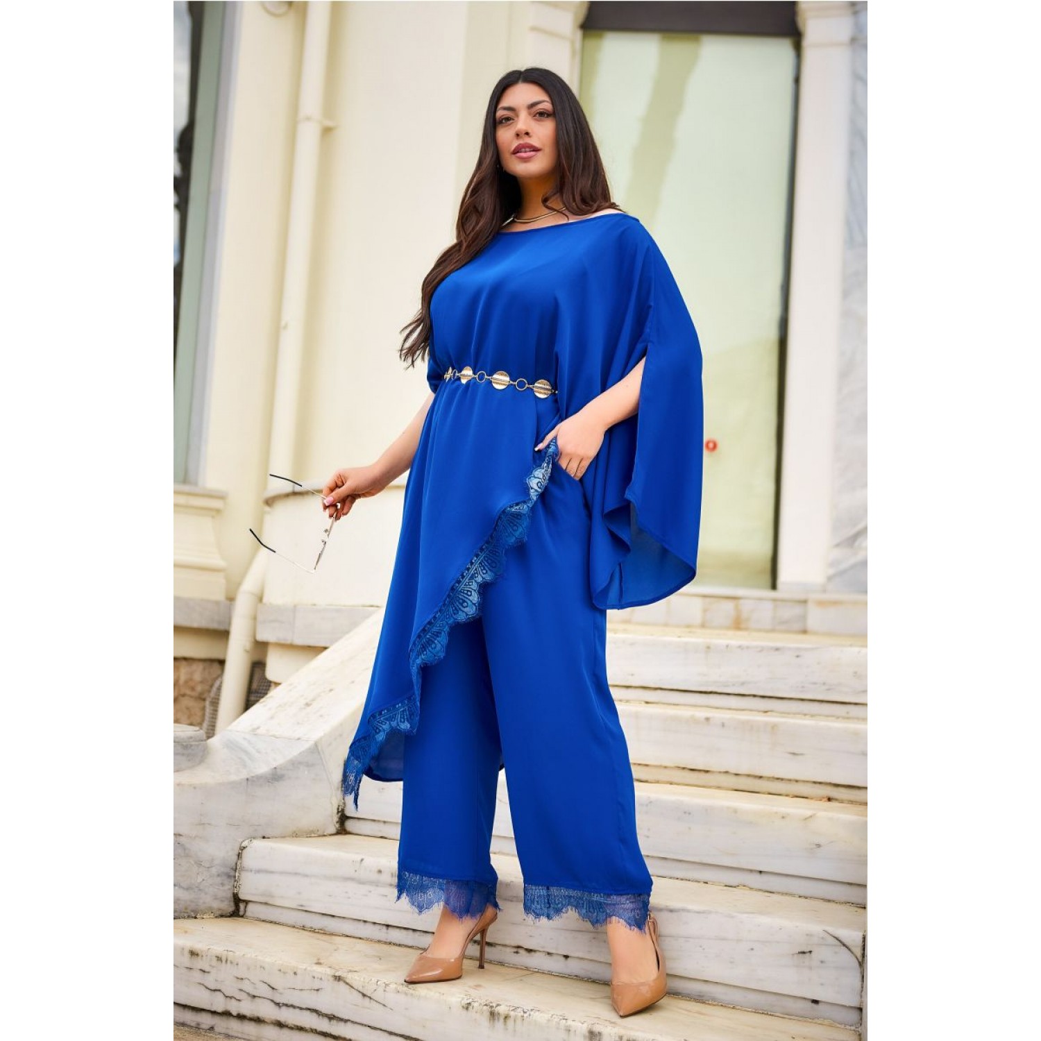 Plus Size Μπλούζα τουνίκ Ρουά