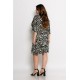 Φόρεμα Ezra Dress Midi Σατέν 2-7258-5 Μαύρο-Εκρού