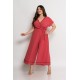 Φόρμα Ολόσωμη Ζιπ Κρουαζέ Με Ζώνη Dusty Pink 2-1383-5