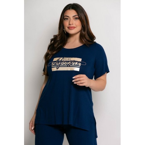 Μπλούζα Α Γραμμή Viscose 2-3978-2 Μπλέ