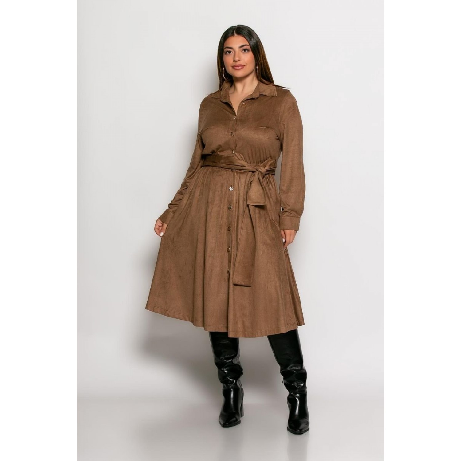 Φόρεμα Suede Κωδικός: 2-7110-3 Camel