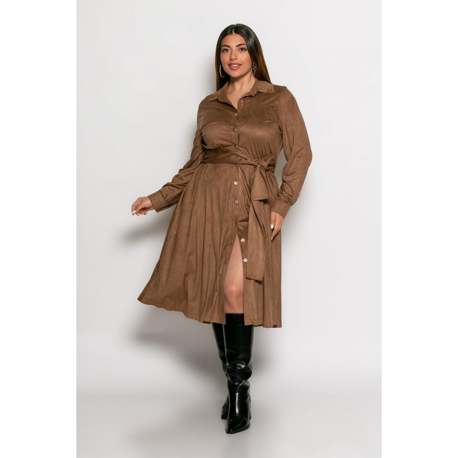 Φόρεμα Suede Κωδικός: 2-7110-3 Camel