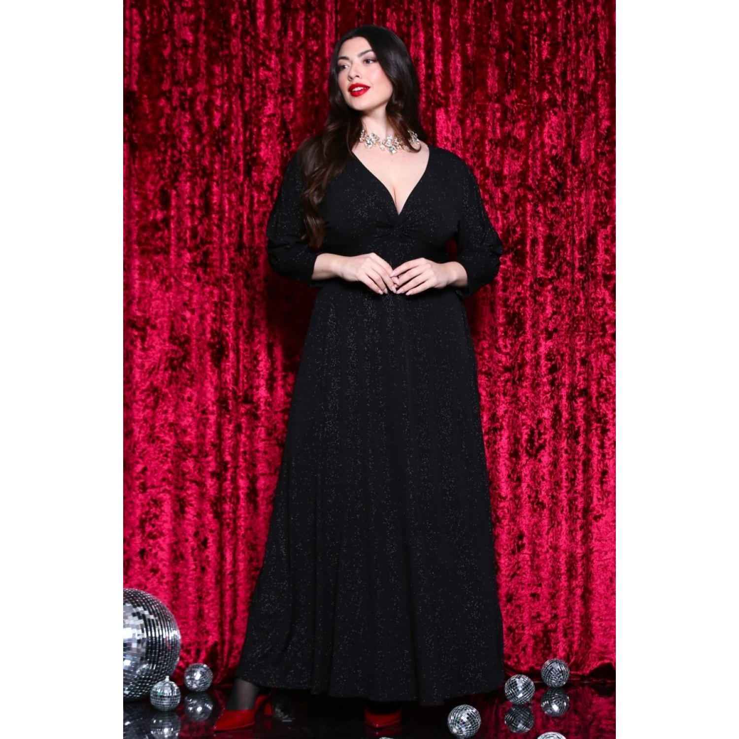 Φόρεμα Stardust Glitter Κωδικός: 2-7002-11 Μαύρο