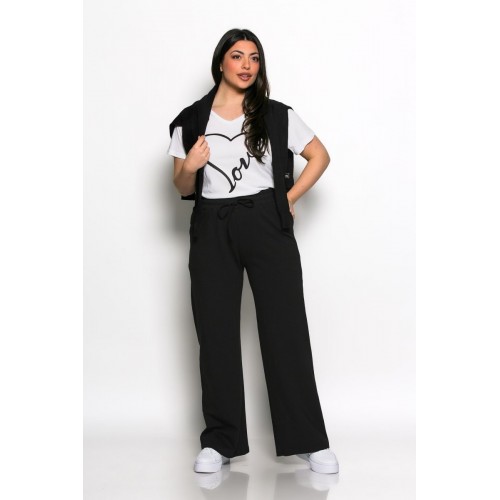 Παντελόνα Comfy Ισόφαρδη Μαύρο 1-1572-1