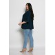 Mπλούζα Sara Oversized Με Τρουακάρ Μανίκια Μπλε