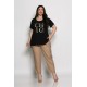 Mπλούζα Chic T-shirt Me Strass Μαύρο