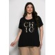 Mπλούζα Chic T-shirt Me Strass Μαύρο