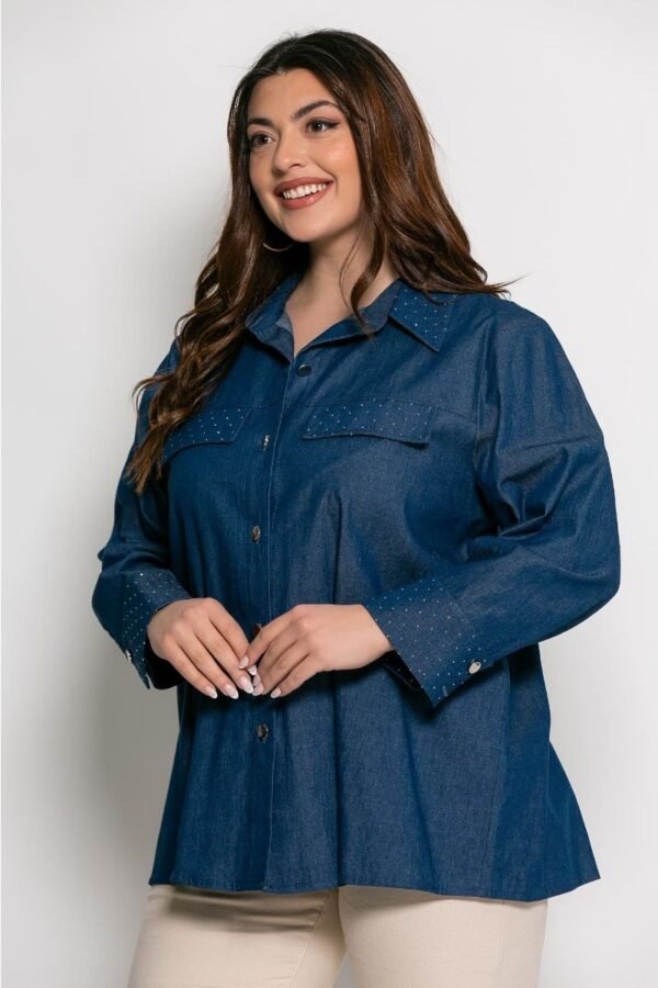 Πουκαμίσα Jean Denim Boston Κωδικός: 2-1.5670-1 Μπλέ - Image 2