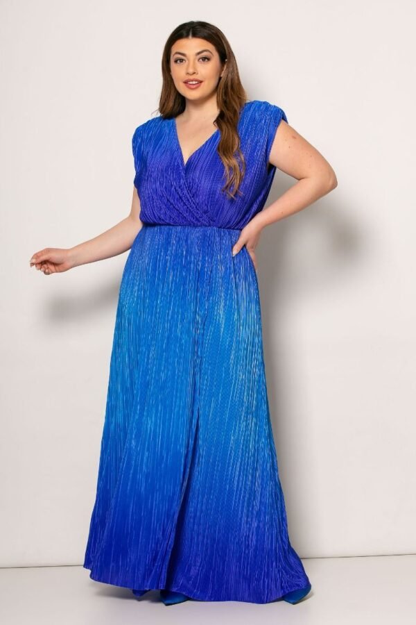 Φόρεμα Ombre Maxi Αμάνικο Κωδικός: 2-7194-1 Ρουά - Image 2