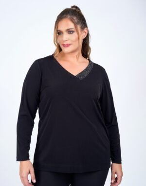 Μπλούζα Με Lurex Κωδικός: 1-2288-1 Μαύρο