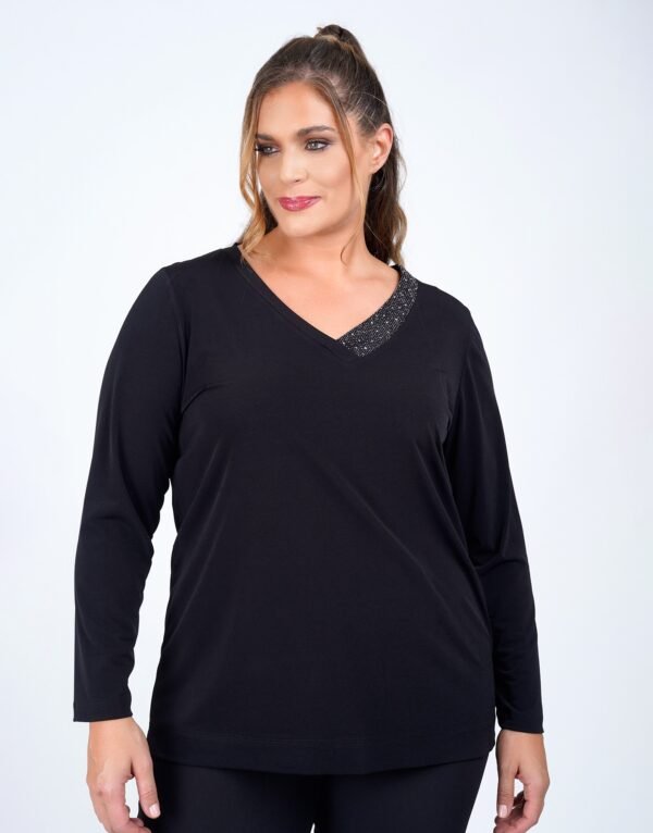Μπλούζα Με Lurex Κωδικός: 1-2288-1 Μαύρο