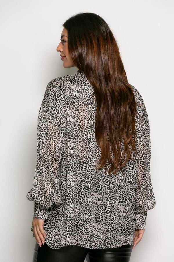 Πουκαμίσα Savina Oversized Animal Lurex Κωδικός: 2-5691-1 - Image 2