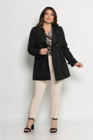 Καπαρντίνα Με Κουμπιά Κωδικός: 2-9602-1 Μαύρο