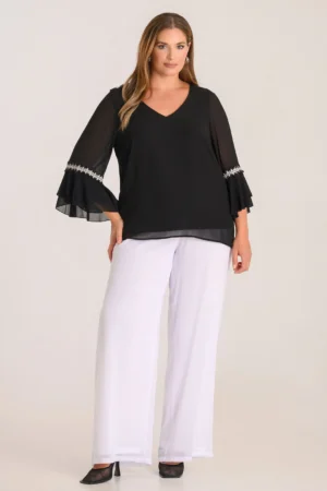 Μπλούζα Μουσελίνα Κωδικός: 4-0912-1 Μαύρο