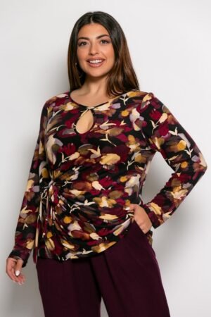 Μπλούζα Darfi Κωδικός: 2-3156-1 Μαύρο Μωβ