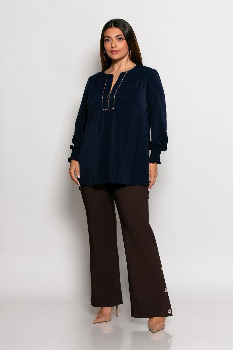 Μπλούζα Με Φερμουάρ Κωδικός: 2-3808-4 Μπλε - Image 3