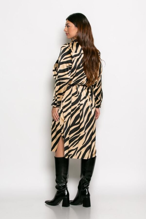 Φόρεμα Regina Shirt Dress Κωδικός: 2-5602-2 Ζεβρέ Μπεζ - Image 2