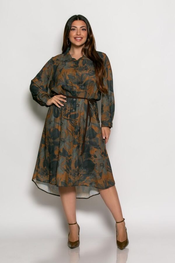 Φόρεμα Regina Shirt Dress Κωδικός: 2-5602-4 Πετρόλ Εκάι - Image 2