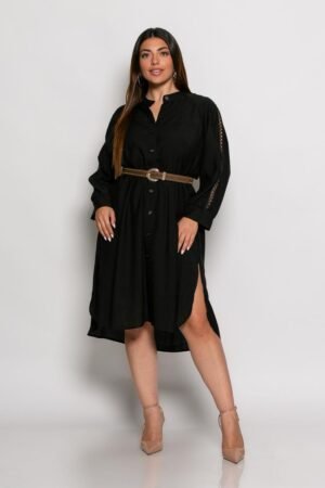 Φόρεμα Shirt Dress Κωδικός: 2-5603-1 Μαύρο