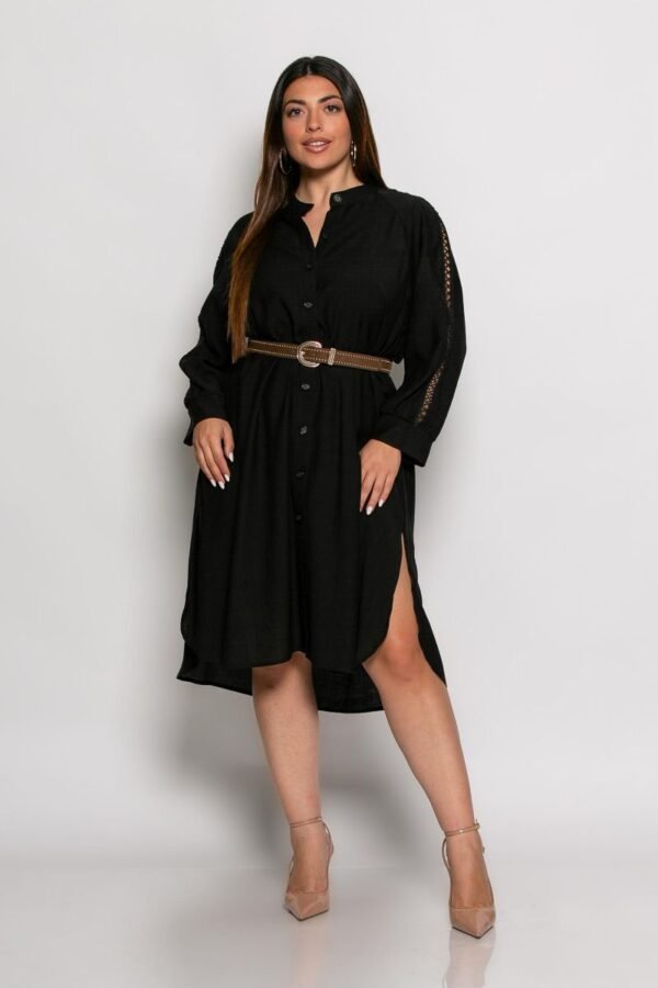 Φόρεμα Shirt Dress Κωδικός: 2-5603-1 Μαύρο