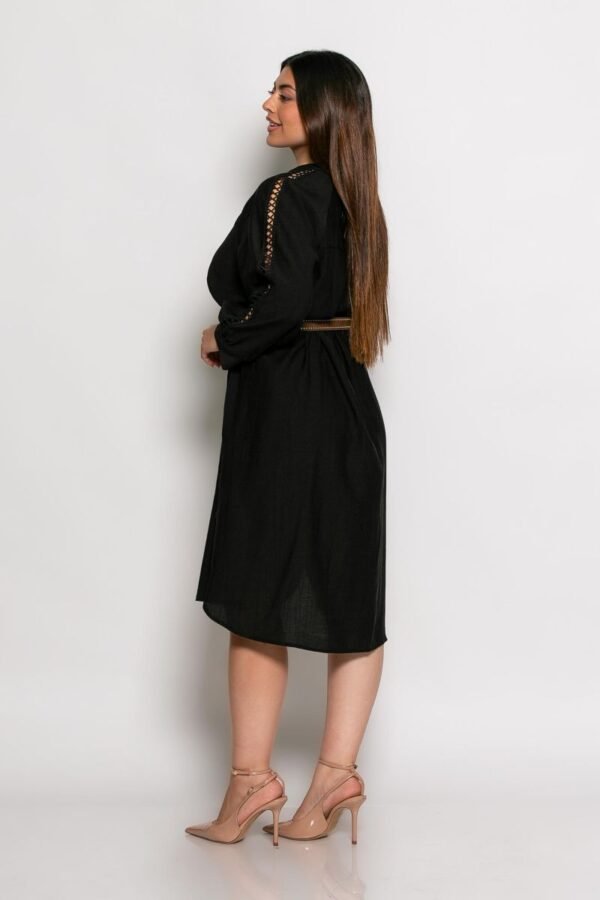 Φόρεμα Shirt Dress Κωδικός: 2-5603-1 Μαύρο - Image 2