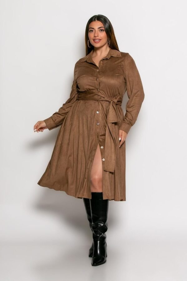 Φόρεμα Suede Κωδικός: 2-7110-3 Camel - Image 3