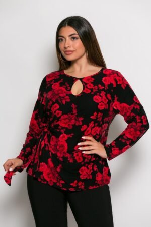 Μπλούζα Darfi Κωδικός: 2-3156-2 Μαύρο Κόκκινο