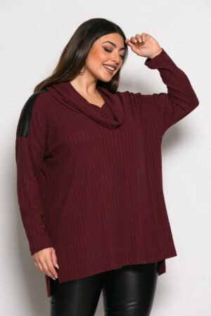 Μπλούζα Oversized Κωδικός: 2-3957-3 Μπορντό